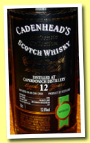 Caperdonich 12 yo 1996/2009 (52.6%, Cadenhead, bourbon hogshead, 317 bottles)